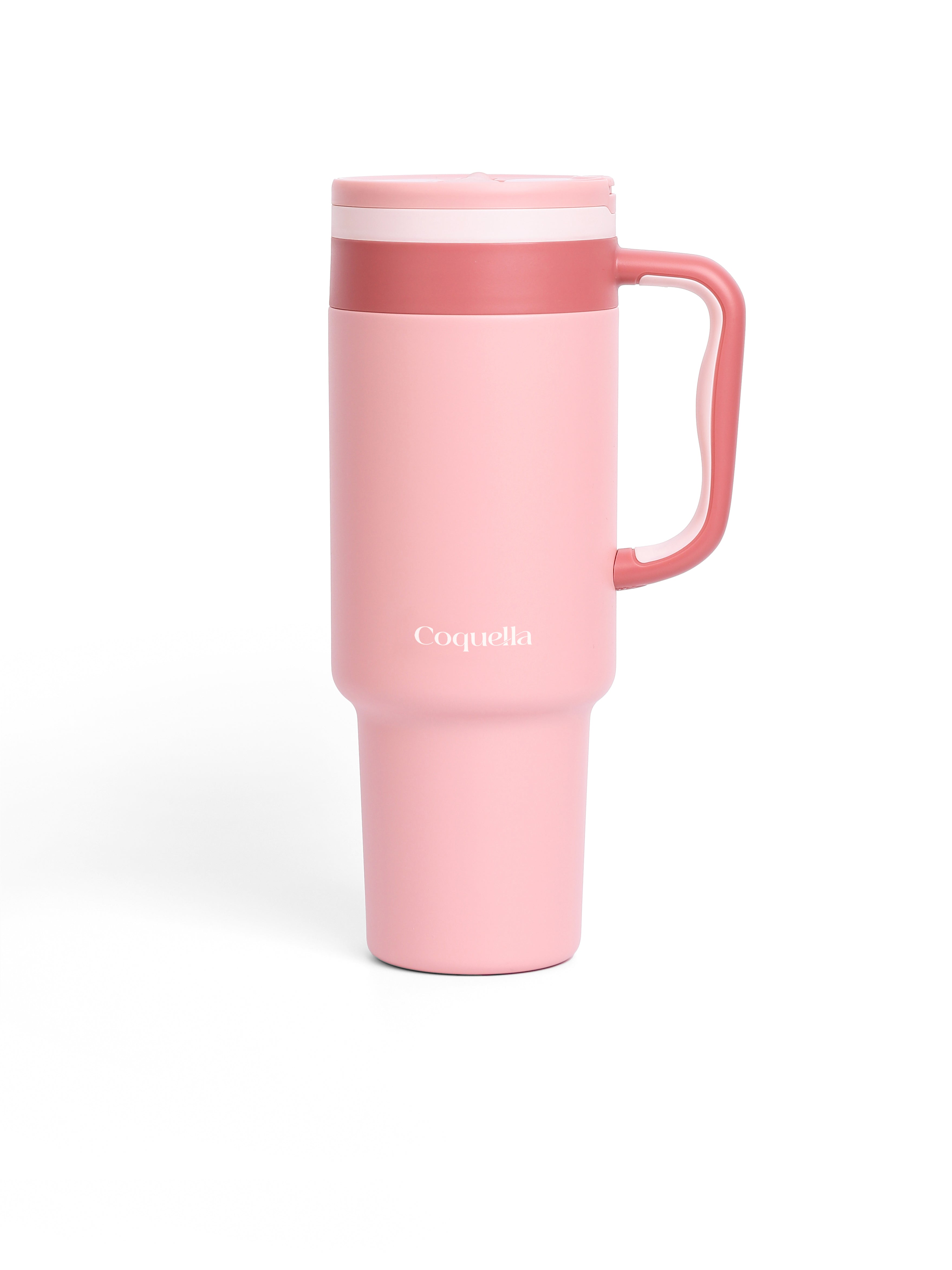 PINKY- Stainless Steel Push-Button Lid Tumbler with Handle 40oz