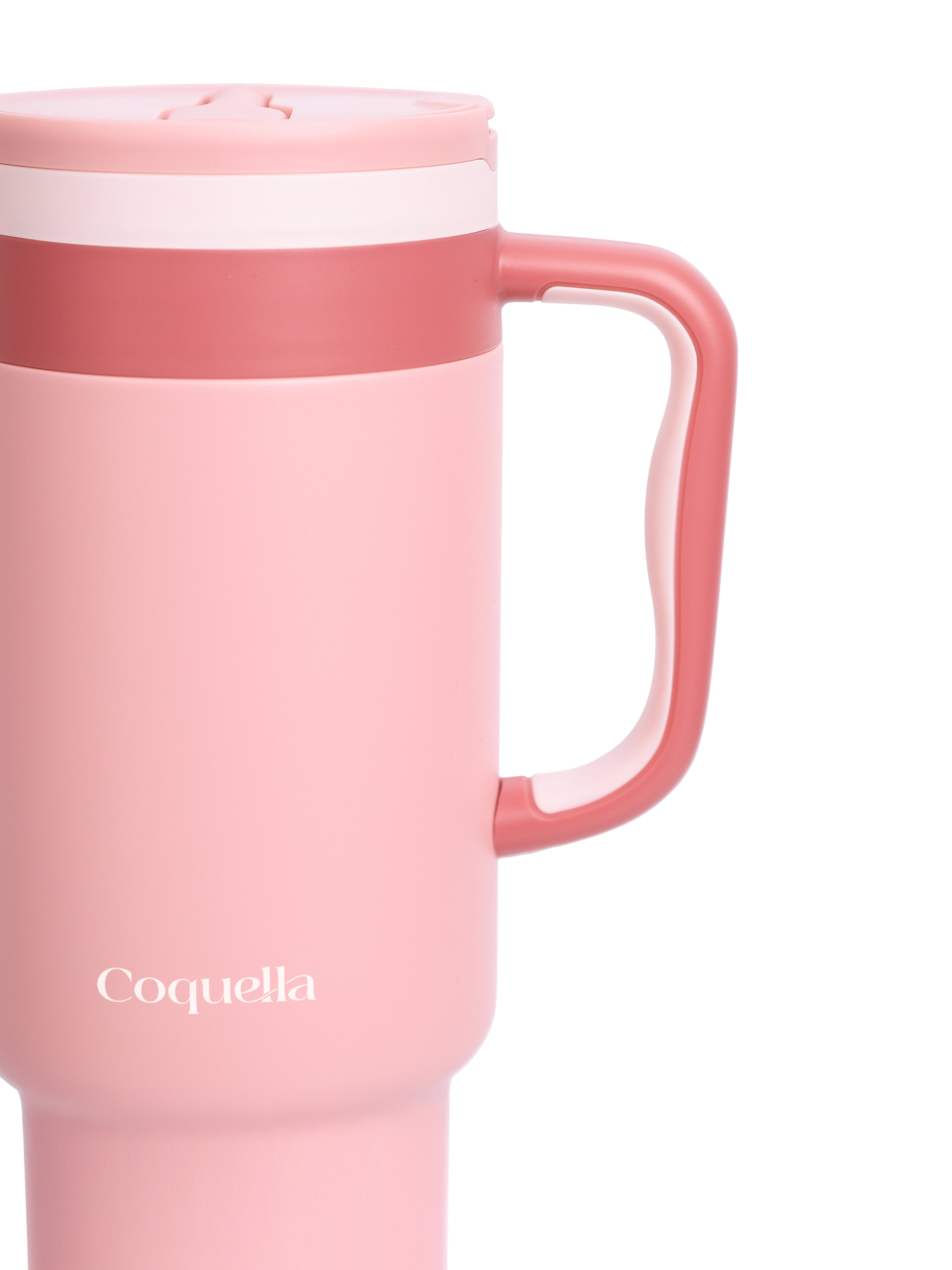 PINKY- Stainless Steel Push-Button Lid Tumbler with Handle 40oz