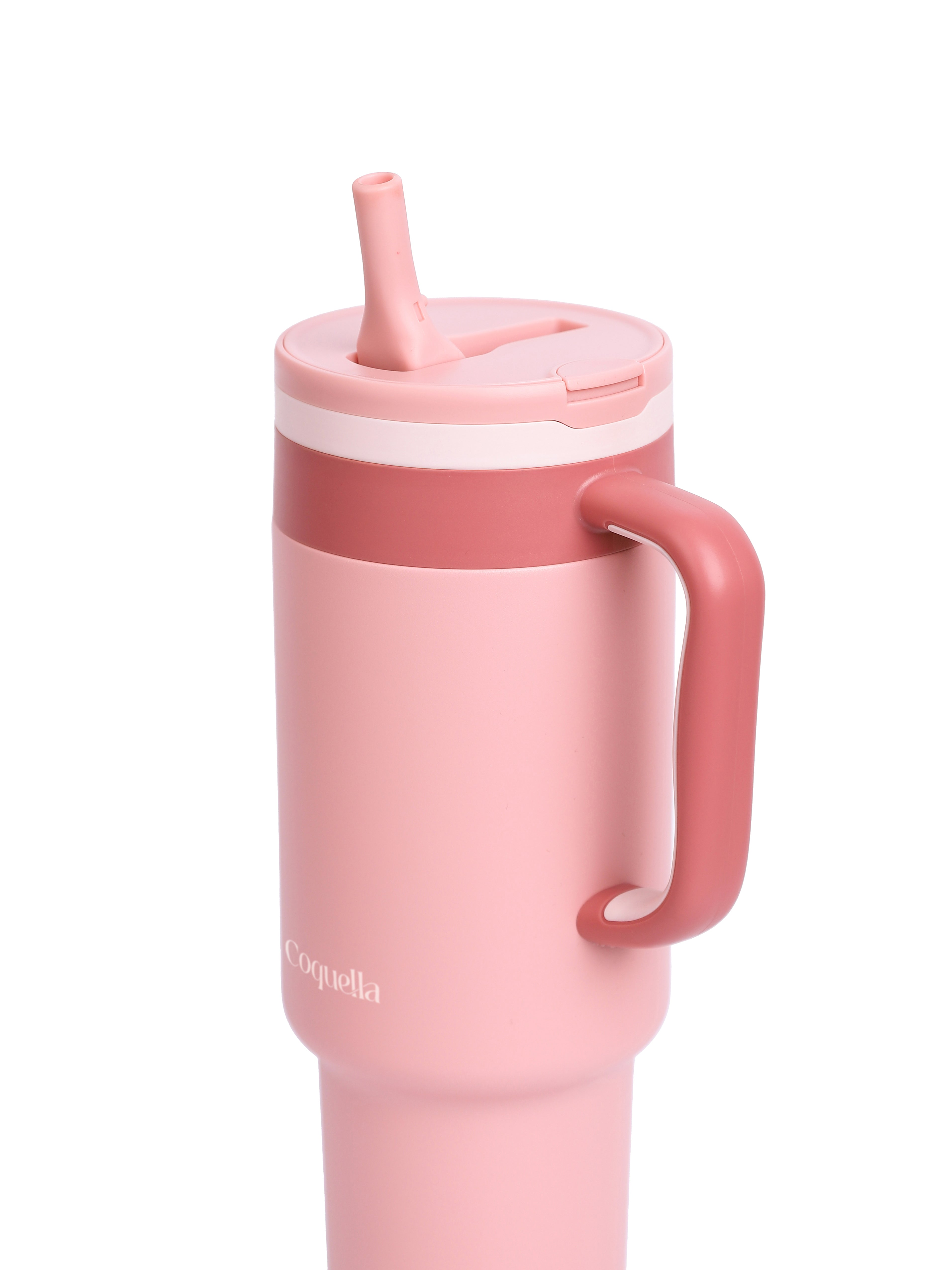 PINKY- Stainless Steel Push-Button Lid Tumbler with Handle 40oz