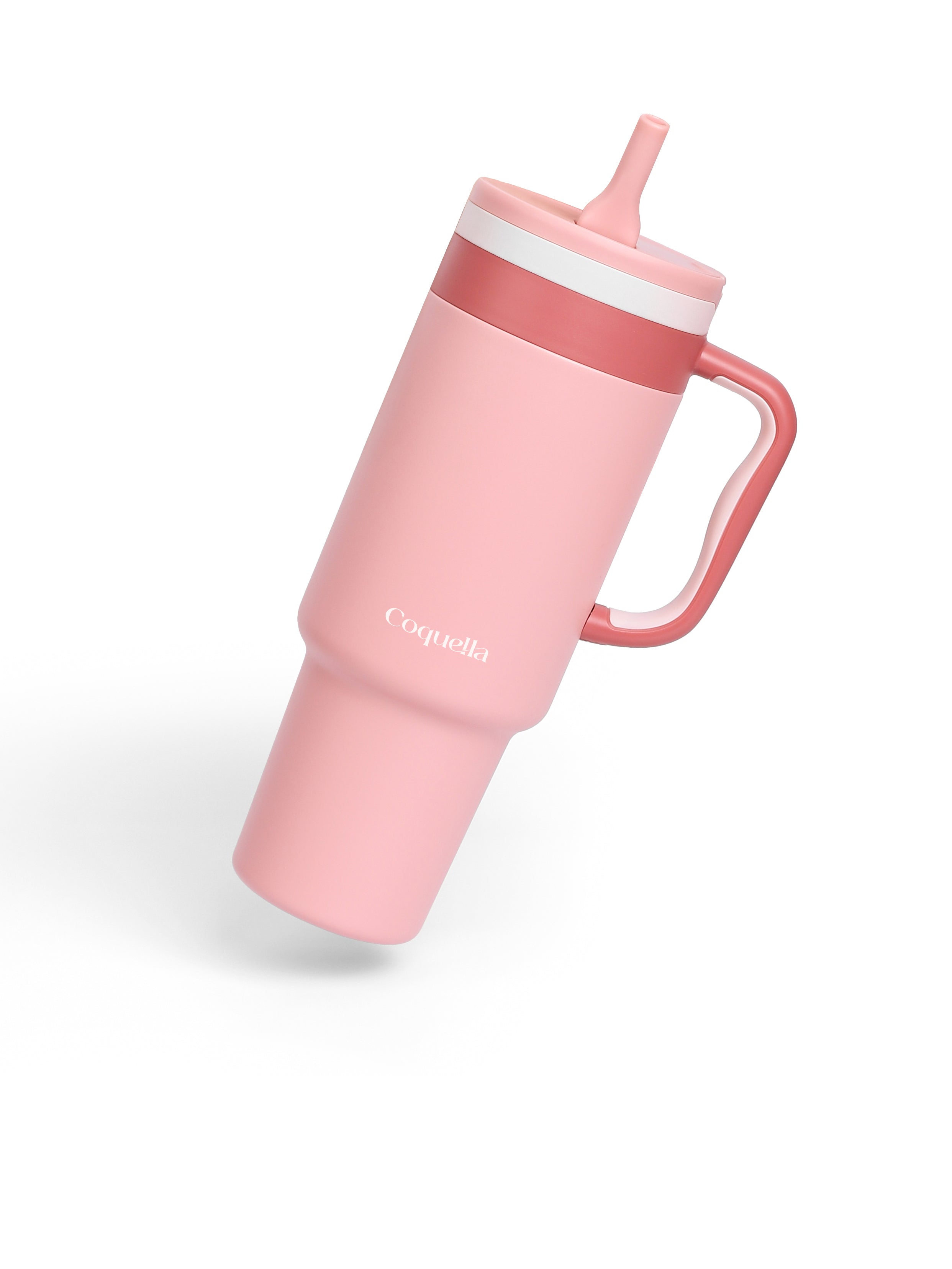 PINKY- Stainless Steel Push-Button Lid Tumbler with Handle 40oz