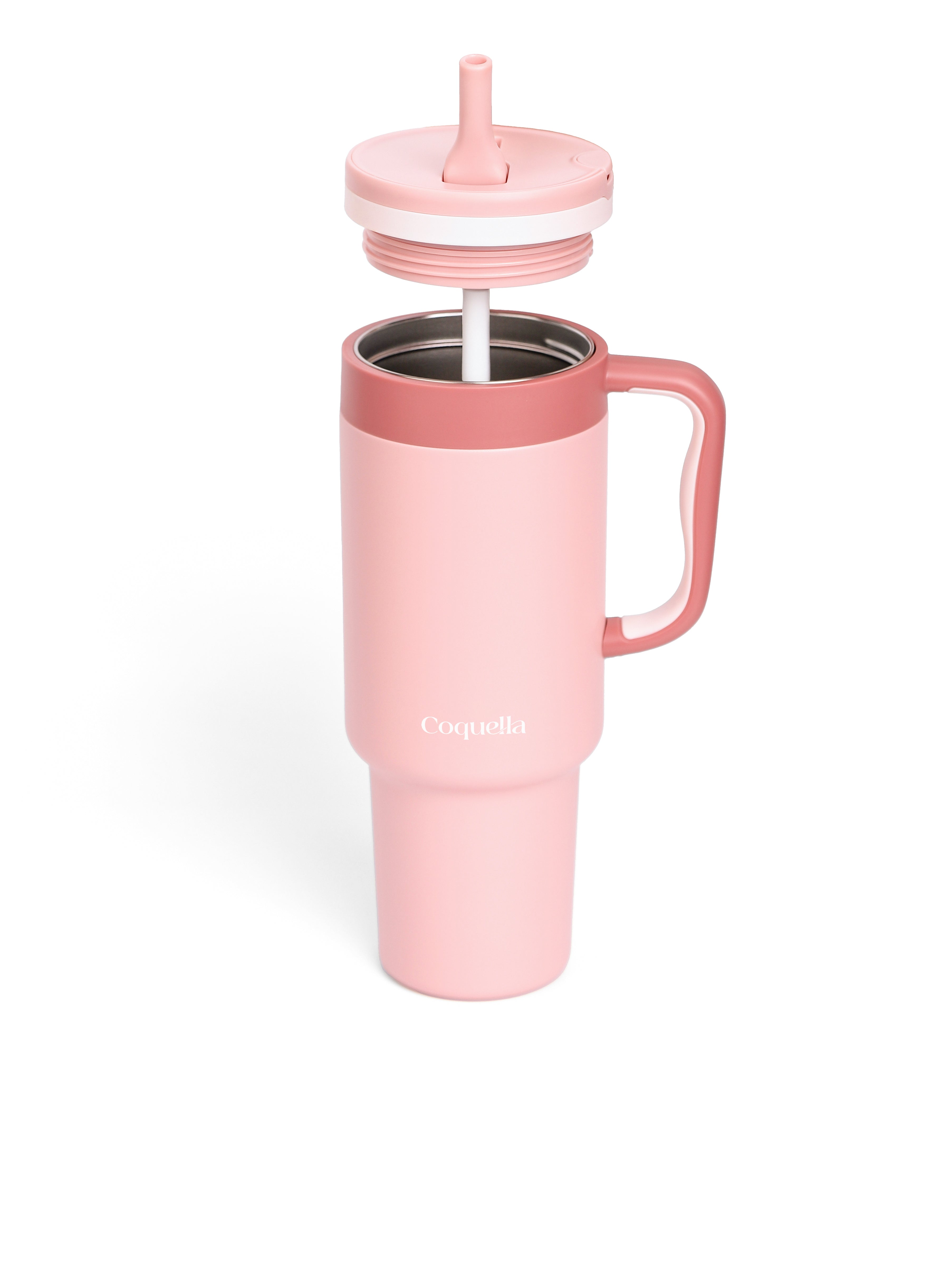PINKY- Stainless Steel Push-Button Lid Tumbler with Handle 40oz