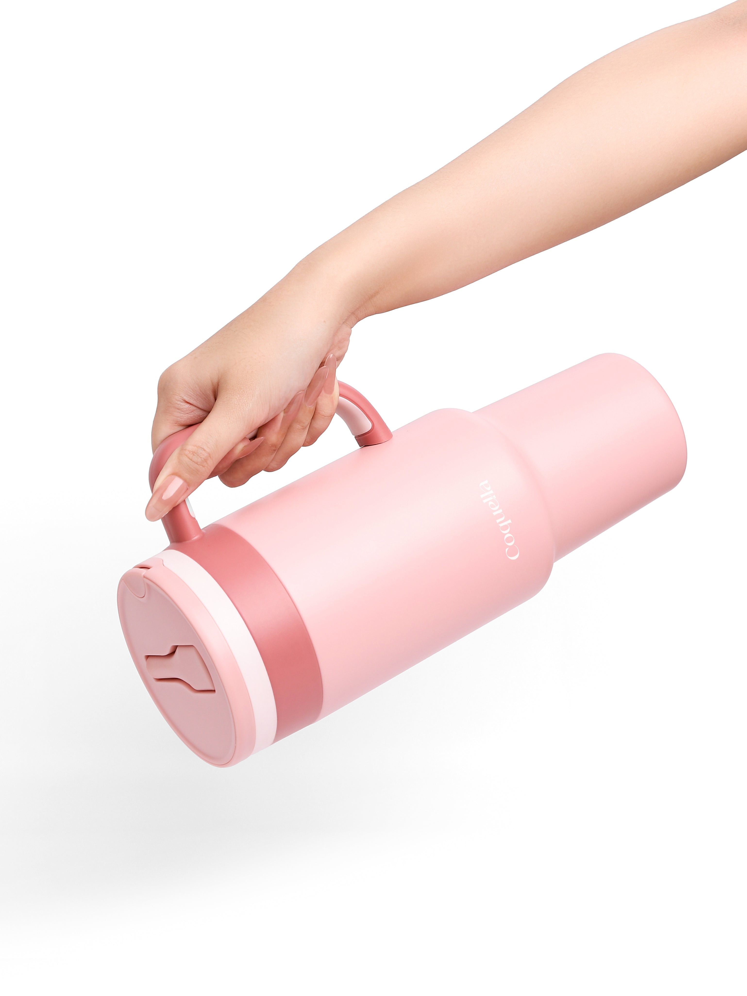 PINKY- Stainless Steel Push-Button Lid Tumbler with Handle 40oz