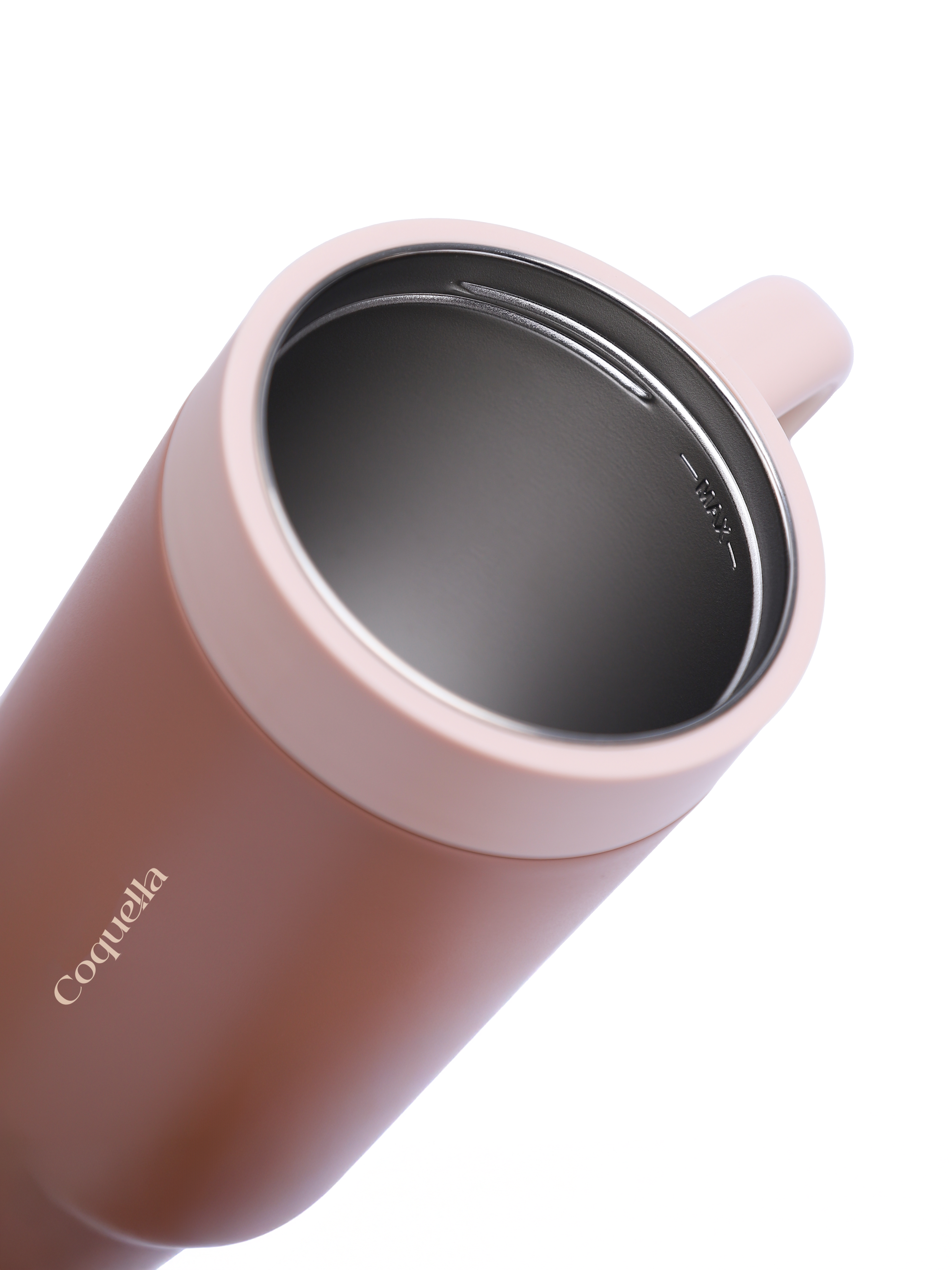 BROWNIE - Stainless Steel Push-Button Lid Tumbler with Handle 40oz