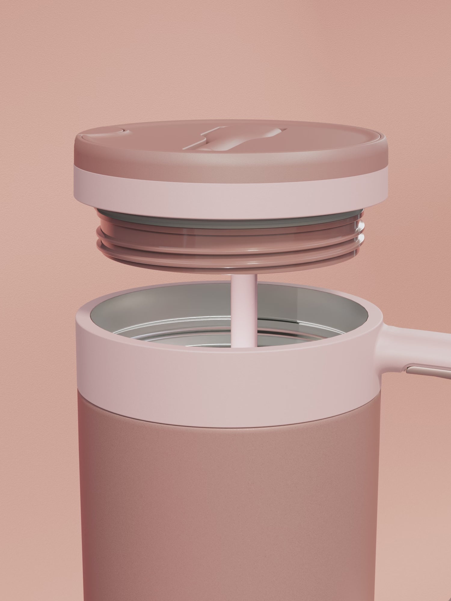 BROWNIE - Stainless Steel Push-Button Lid Tumbler with Handle 40oz